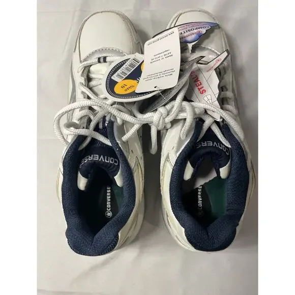 Converse Women-10 Men-8 Comp.Toe Slip Resistant White Stealth Shoes C440 NWT - Picture 7 of 9